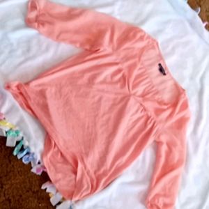 Peach mid length shirt